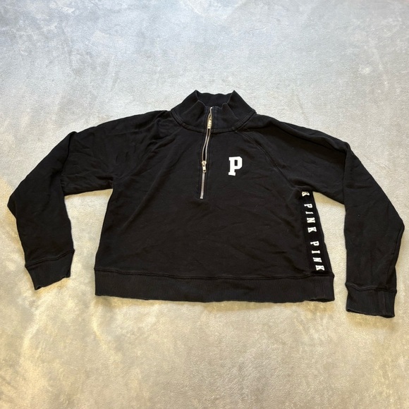 PINK Victoria’s secret 1/4 Zip Sweatshirt - Picture 1 of 5
